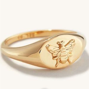 Mejuri Honey Mini Signet Size 4